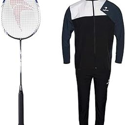 FLYPOWER BADMINTON RACKET AGNI 2 WITH TRACKSUIT FLY MARATHON WHITE BLACK SIZE L-picture-8