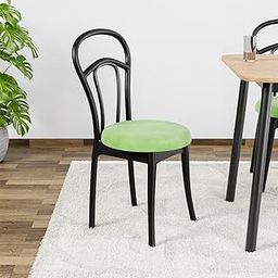 Nilkamal CHR4040 Plastic Mid Back Chair & Armless Chair with Leatherette Cushion | Chairs for Home| Dining Room | Living Room| Office - Outdoor - Garden |100% Polypropylene Stackable Chairs (Green)-image-36
