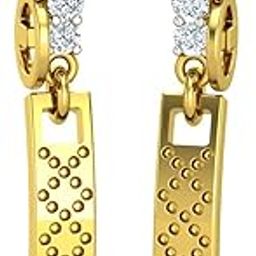 18KT Yellow Gold and Diamond Stud Earring for Women-image-72