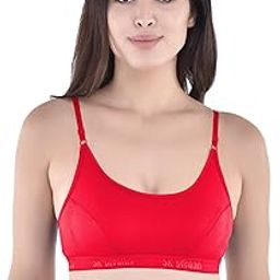 562 Cotton Blend Seamed Non Padded Non-Wired Medium Coverage Pack of 1 Women's Sports Bra-image-1