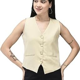 Elendra Sleeveless Buttoned Waistcoat for Women-image-85