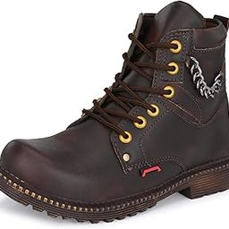 Robust-X ™ Leather BAB970 Trendy Tough Heavy Duty Lace Ups High Ankle Length Mens Casual Boots-image-79