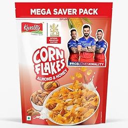 Kwality RCB Corn Flakes with Almond & Honey 1kg | Made with Golden Corns | 99% Fat-Free | High in Protein, Zero Cholesterol | Healthy Breakfast Cereal | Endorsed by Royal Challengers Bangalore (RCB)-image-53