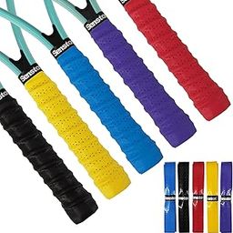 Senston Tennis Racket Grip Anti Slip Perforated Super Absorbent Badminton Racquet Overgrip Tape, Multicolour 5 Pack-image-50