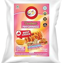 Am 2 Pm - Tandoori Mayonnaise 1kg Multipurpose Creamy Sauce For Burgers, Sandwiches Salad Dressing, Fresh Veg Non Veg Fried Snack Wraps & Rolls Hot Dog Momos-1