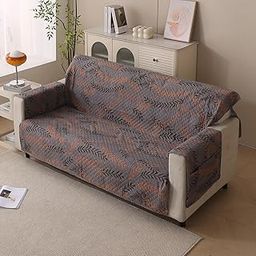 House of Quirk Polyester Sofa Cover Mat - Anti-Slip, Waterproof Couch Protector for Pets - Machine Washable Furniture Protector (Oakwood, 175x170cm, Three Seater)-image-48