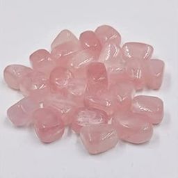 New Shyam Agate Rose Quartz Natural Tumbled Pebbles Stones for Heart Chakra Healing Reiki Crystal Therapy, Love, Relationship & Marriage (100 Grams)-image-86