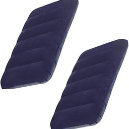 BORSE DIANA Multipurpose Inflatable Portable Flocking Fabric Square Shape Foldable Soft Air Pillow Pack of 2-image-0