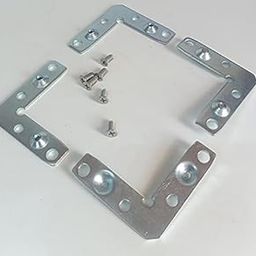 Flat L Shape Bracket (2.5 x 2.5 x .5) inch Thickness 2 mm (4 Pieces)-14