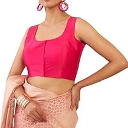 Women's Solid Regular Fit Blouse (BLSLTBU00207_Pink 40)-image-12