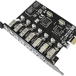 7 Port USB 3.0 PCI Express Card USB 3.0 PCI-E Expansion Card Adapter PCIE USB 3.0 HUB Controller Cards USB3.0 PCIE Extender Card-4