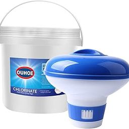 LOOM TREE Chlorine Tablets Disinfectant Clarifier for Pools Spa 1 Bucket + Dispenser-2