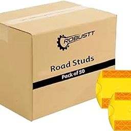 Robustt Road Reflector, Plastic ABS Road Stud (Set of 50 pieces, Yellow and Red)-image-80