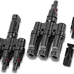 Solouxe 3 in 1 T3 Solar Branch Connector with 1 Pair MC4 Connector for Solar Panels (T3 + 1 Pair MC4 Connector)-image-1