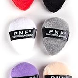 PNF PROFESSIONAL Pizza Powder Finger Puff for Face Makeup | 6 Pcs - Mini Triangle Wedge Shape Designed | for Contouring Under Eyes and Corners | Loose Powder Mineral Powder Makeup Tool Multicolour-29