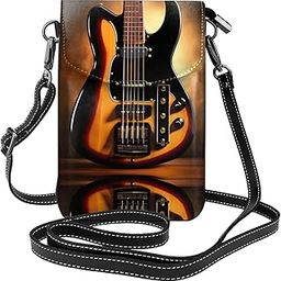 Instrumental Guitar Pattern Phone Bag > Soft, Durable And Waterproof For Women Shoulder Straps Bag Carry Card Cosmetics 7.6x2.9 In Good-picture-29