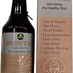 Deevyam BLOOD PURIFIER SKIN DERMA I Skin lightening, Pigmentation, Dark circles,Collagen Boost I Ayush Certified 23 ingredients I With Manjishtha, rose water,sandalwood, shatavri, Kesar, Gotu Kola etc.I Pack of 300 ml ( For Adults & Teenagers)-image-69