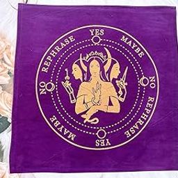 Tarot Supplies – Triple Moon Goddess Purple Velvet Pendulum Mat 12x12 inches-image-75