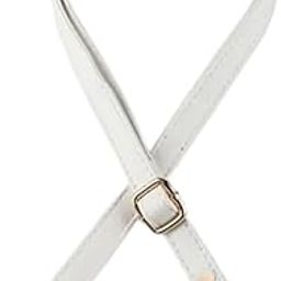 White Adjustable Shoulder Strap for Hand Bags, Side Sling Crossbody Bags - Replacement Belt With Golden Buckles-image-95
