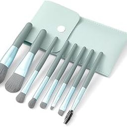 GRILIX 8 Pcs Brush Set With Pouch, Makeup Brushes Premium Synthetic Kabuki Foundation, Concealers, Eye Shadows Professional Blush, Face Powder, Highlighter, Contour, Blending Eyeliner (Multi color)-30