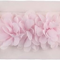 SYGA Baby Headbands Nylon Strechable Soft Flower Bow Hairbands for Newborns, Infants, Toddlers and Kids 0-3 Years (Light Pink)-image-88