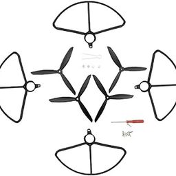 ATORSE Blades Propellers W/ Bumper Cover for Hs700 Brushless Drone Toy Black-image-45