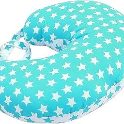 Keetato Breast Feeding & Nursing Pillow with Buckle Adjustment. (Blue Star Printed)-image-61