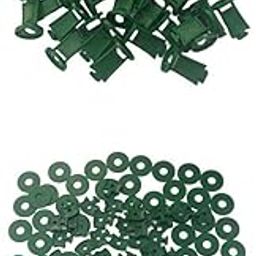 UJEAVETTE 100 Pcs Greenhouse Twist Clips with Corner Extenders Secure Netting Clips-13
