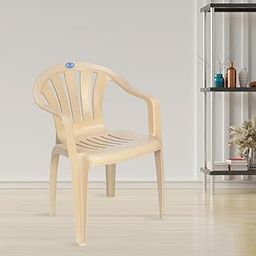 Nilkamal Plastic Chair for living room with Arm | 3 Year Warranty | For Home, Living Room, Outdoor| Marble Beige Colour| CHR2005-image-25