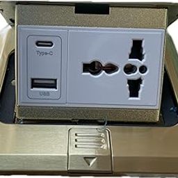 Brass Pop up Type Floor Socket Box in 2 pin and 3 pin sockets 220V - 10A-28
