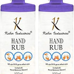 Kuber Industries Aloevera Gel Hand Rub Sanitizer 70% Isopropyl Alcohol Based Gel Instant Germ Protection (Set of - 2, 500ml) - CTSTC46807-image-52