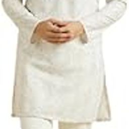 Men's Printed & Chikankari Embroidered Kurta Trouser Set (2pcs)-image-46