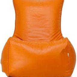 LABEL NJ Bean Bag Cover (Without Beans) Single Color Original Faux Leather for Home Decor Bean Bag Ideal for Office and Home001 (2XL, Orange)-image-34