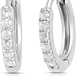 925 Sterling Silver Rhodium Plated Hoop Earrings | Gift for Women & Girls | With Certificate of Authenticity and 925 Hallmark-8