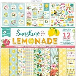Little Birdie Printed Pattern Design Paper Pack for Art and Craft Sunshine and Lemonade- 12in x 12in, 12sheets, 250gsm|Scrapbooking Paper for Journal, Craft | Decorative Paper for Greeting Card Making-picture-24