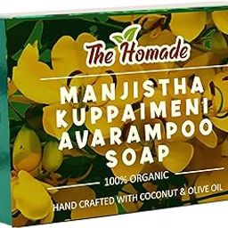 Manjistha Kuppaimeni Avarampoo Soap - 2 Nos - Natural Soap - Zero Chemicals - Natural Skin Brightener - Removes Tan & Acne - Treats Skin Allergies - Promotes Glowing Skin-image-97