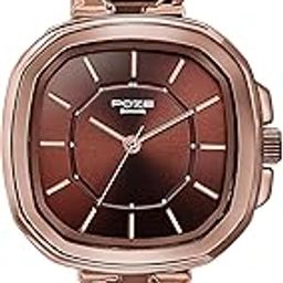 Poze Quartz Analog Brown Dial Chain Strap Watch for Women-picture-48