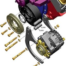 Powermaster 895 Low Mount Alternator Bracket-25