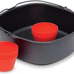 Philips Domestic Appliances Air Fryer Mold, Silicone, Black, Round, Deep-fryer Accessories-16
