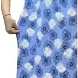 A line Plus Size Rose Flower Print Maternity Night Dress (Blue, 5XL)-picture-25