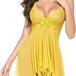DVKA Creations Babydoll Lingerie for Honeymoon, Night Wear for Women, Night Dresses for Women, Ladies Night Dress, Transparent Net Nighty for Women, Dress for Night-image-55