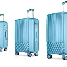 Hardshell Luggage Set with Security Lock, 3-Piece, 55/65/75 cm, [ Small, Medium, Large ] 360° Wheels, Water-Resistant (Sky Blue)-image-30