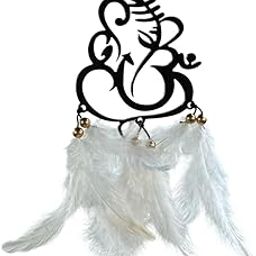 Acrylic Ganesha Car Hanging Dream Catcher – Handmade Rear View Mirror Hanging, Car Interior Decor for Positive Energy & Protection, Car Decoration Accessories-9