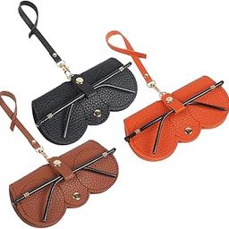 PLANETPUNS Soft Leather Sunglasses Bag,Sunglasses Organizer Bag?Portable Slim Sunglasses Pouch with Wrist StrapSoft (Multicolor)-PK-944-image-82
