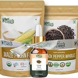 Organic Zing Romantic Dinner Kit – Organic Corn Flour (454g), Cumin Seed Oil (15ml), Black Pepper Whole (227g).-33