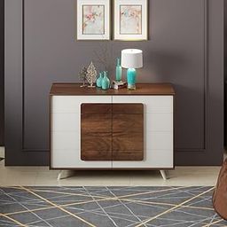 BLUEWUD Mayrone Large Engineered Wood Multipurpose Modular Chest of Drawers, Wooden Drawer Storage Organizer Cabinet for Living Room Bedroom Home Furniture (Brown Maple & White)-15