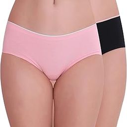 plumbury Women's/Girl's Cotton Seamless Panty Combo Brief Hipster Panty (Pack of 3) Beige/Pink/Purple-picture-7