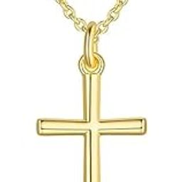 Gold Plated Cross Necklace for Women | Layered Sideways Cross Choker Necklace | Trendy Gold Jewelry Gift for Women & Girls | Stylish Religious Pendant Necklace for Everyday Wear-image-28