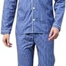 Men Striped Printed Cotton Night Suit-image-1