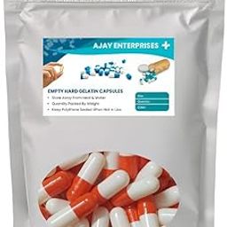 AJAY ENTERPRISES Gelatin Empty Capsules SIZE 0 (500 MG) (Pack of 5000) (ORANGE WHITE, SIZE 0 (500 MG))-image-7